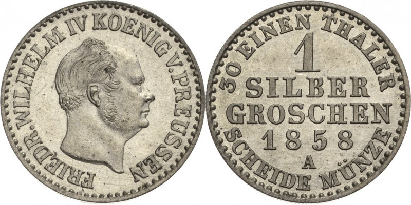Brandenburg-Preußen
Friedrich Wilhelm IV. 1840-1861 Silbergroschen 1858, A-Berl...