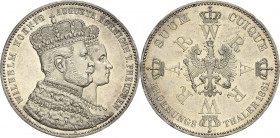 Brandenburg-Preußen
Wilhelm I. 1861-1888 Taler 1861, A-Berlin Krönung Olding 403 AKS 116 Jaeger 87 Kahnt 385 Davenport 778 Prachtvolles Exemplar. Min...