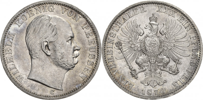 Brandenburg-Preußen
Wilhelm I. 1861-1888 Taler 1870, C-Frankfurt am Main Olding...