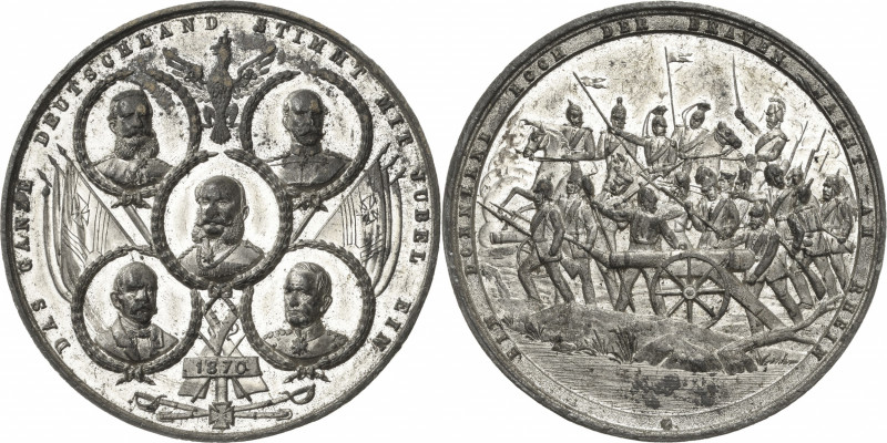 Brandenburg-Preußen
Wilhelm I. 1861-1888 Zinnmedaille 1870. Auf den Krieg gegen...