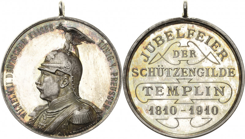 Brandenburg-Preußen
Wilhelm II. 1888-1918 Silbermedaille 1910 (F. Finke) Jubelf...