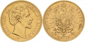 Bayern
Ludwig II. 1864-1886 10 Mark 1873 D Jaeger 193 Sehr schön/fast sehr schön