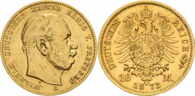 Preußen
Wilhelm I. 1861-1888 10 Mark 1872 B Jaeger 242 Sehr schön-vorzüglich