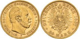 Preußen
Wilhelm I. 1861-1888 20 Mark 1887 A Jaeger 246 Sehr schön-vorzüglich
