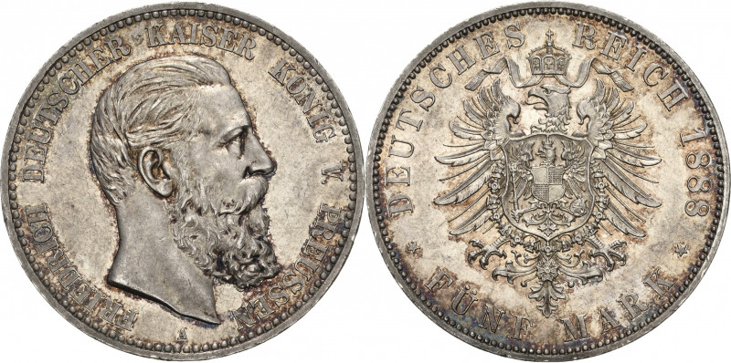 Preußen
Friedrich III. 1888 5 Mark 1888 A Jaeger 99 Min. Randfehler, vorzüglich...