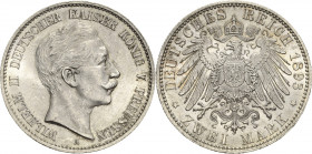 Preußen
Wilhelm II. 1888-1918 2 Mark 1893 A Jaeger 102 Fast Stempelglanz/Stempelglanz