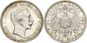 Preußen
Wilhelm II. 1888-1918 2 Mark 1905 A Jaeger 102 Kl. Kratzer, vorzüglich-Stempelglanz/Stempelglanz