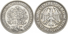 5 Reichsmark 1932 A Eichbaum Jaeger 331 Fast vorzüglich