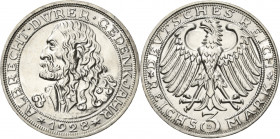 3 Reichsmark 1928 D Dürer Jaeger 332 Fast prägefrisch/prägefrisch