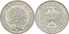 5 Reichsmark 1930 J Eichbaum Jaeger 331 Selten. Vorzüglich