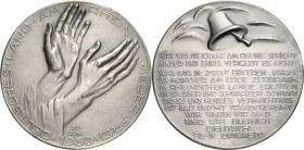 Medaillen
 Versilberte Bronzemedaille 1930 (D. Fahrner) Rheinlandbefreiung. Zwei erhobene Hände / Glocke über 12 Zeilen Schrift. 60,5 mm, 67,52 g Prä...