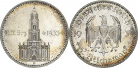 2 Reichsmark 1934 A Garnisonkirche mit Datum Jaeger 355 Avers min. Kratzer, Polierte Platte