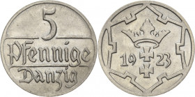 5 Pfennig 1923 Jaeger D 4 Prachtvolles Exemplar. Fast Stempelglanz