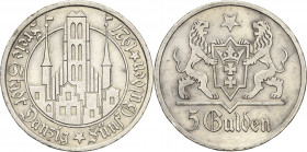5 Gulden 1927. Jaeger D 9 Seltener Jahrgang. Sehr schön-vorzüglich