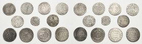 Sachsen-Albertiner ab 1547
Lot-11 Stück Interessantes Lot von sächsischen Silbermünzen von Johann Georg I. bis August den Starken. Darunter: 1/12 Tal...