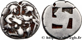 THRACE - THRACIAN ISLANDS - THASOS
Type : Drachme 
Date : c. 510-490 AC. 
Mint name / Town : Thasos 
Metal : silver 
Diameter : 15  mm
Orientation die...
