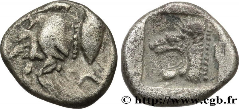 MYSIA – KYZIKOS / CYZICUS
Type : Trihemiobole 
Date : c. 480-450 AC. 
Mint name ...