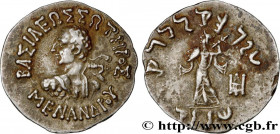 BACTRIA - BACTRIAN KINGDOM - MENANDER I SOTER
Type : Drachme bilingue 
Date : c. 160-155 AC. 
Mint name / Town : Taxila 
Metal : silver 
Diameter : 18...
