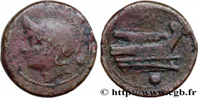 ROMAN REPUBLIC - ANONYMOUS
Type : Uncia 
Date : c. 217-211 AC. 
Mint name / Town : Rome ou Italie 
Metal : copper 
Diameter : 26  mm
Orientation dies ...
