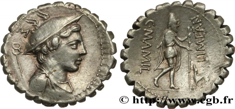 MAMILIA
Type : Denier serratus 
Date : 82 AC. 
Mint name / Town : Rome 
Metal : ...