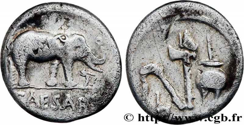 JULIUS CAESAR
Type : Denier 
Date : 49 AC. 
Mint name / Town : Gaule ou Italie 
...