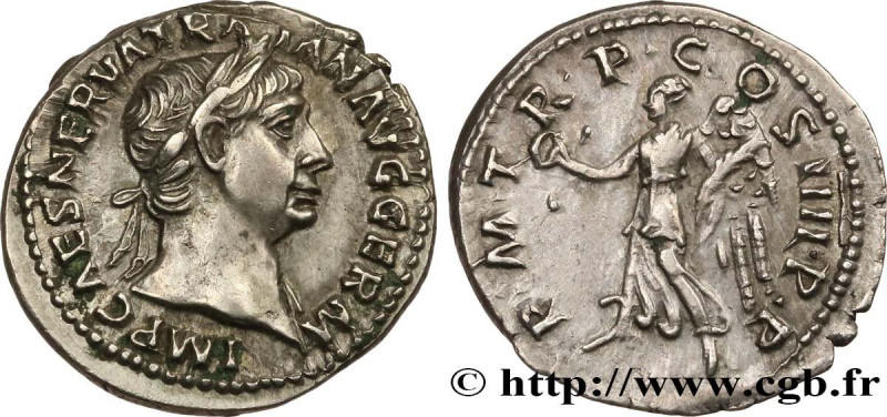 TRAJANUS
Type : Denier 
Date : 102 
Mint name / Town : Rome 
Metal : silver 
Mil...