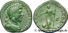 MARCUS AURELIUS
Type : Sesterce 
Date : 165 
Mint name / Town : Rome 
Metal : copper 
Diameter : 31,5  mm
Orientation dies : 5  h.
Weight : 21,01  g.
...