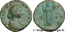 FAUSTINA MINOR
Type : Sesterce 
Date : 156-161 
Mint name / Town : Rome 
Metal : copper 
Diameter : 31  mm
Orientation dies : 12  h.
Weight : 20,99  g...