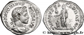 ELAGABALUS
Type : Denier 
Date : janvier - mars 
Mint name / Town : Rome 
Metal : silver 
Millesimal fineness : 500  ‰
Diameter : 18  mm
Orientation d...