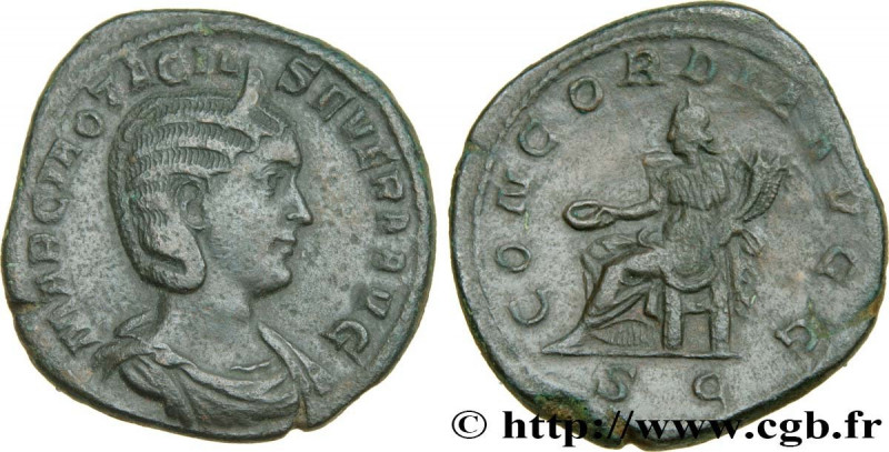 OTACILIA SEVERA
Type : Sesterce 
Date : 246 
Mint name / Town : Rome 
Metal : co...