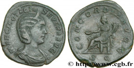 OTACILIA SEVERA
Type : Sesterce 
Date : 246 
Mint name / Town : Rome 
Metal : copper 
Diameter : 31  mm
Orientation dies : 1  h.
Weight : 18,93  g.
Ra...
