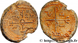 BYZANTIUM - SIGILLOGRAPHY
Type : Sceau en plomb 
Date : Ve-VIIIe siècle 
Mint name / Town : Constantinople 
Metal : lead 
Diameter : 27,5  mm
Orientat...