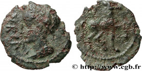 GALLIA - ARVERNI (Area of Clermont-Ferrand)
Type : Bronze VERCA 
Date : c. 120-60 AC. 
Metal : bronze 
Diameter : 14,5  mm
Orientation dies : 1  h.
We...