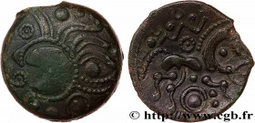 GALLIA - AULERCI EBUROVICES (Area of Évreux)
Type : Bronze au cheval 
Date : c.60-50 AC. 
Mint name / Town : Évreux (27) 
Metal : bronze 
Diameter : 1...