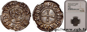 CHARLES II LE CHAUVE / THE BALD
Type : Denier 
Date : c. 864-875 
Mint name / Town : Amiens 
Metal : silver 
Diameter : 21  mm
Orientation dies : 3  h...