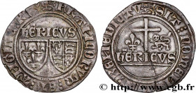 HENRY VI OF LANCASTER
Type : Blanc aux écus 
Date : 23/11/1422 
Date : n.d. 
Mint name / Town : Rouen 
Metal : billon 
Millesimal fineness : 399  ‰
Di...