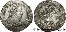 HENRY III
Type : Franc au col plat 
Date : 1578 
Mint name / Town : Paris 
Quantity minted : 451553 
Metal : silver 
Millesimal fineness : 833  ‰
Diam...