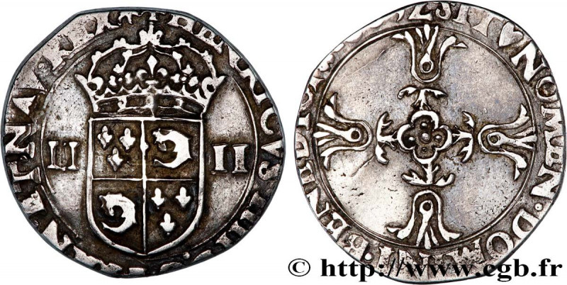 HENRY IV
Type : Quart d'écu du Dauphiné 
Date : 1605 
Mint name / Town : Grenobl...