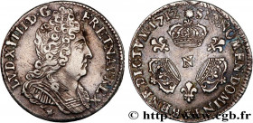 LOUIS XIV "THE SUN KING"
Type : Dixième d'écu aux trois couronnes 
Date : 1712 
Mint name / Town : Montpellier 
Quantity minted : 66943 
Metal : silve...