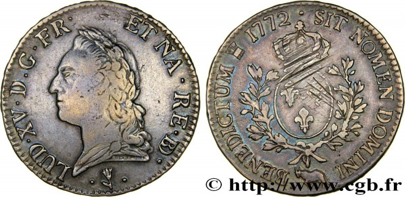 LOUIS XV THE BELOVED
Type : Écu dit "à la vieille tête" de Béarn 
Date : 1772 
M...