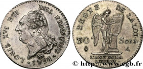 LOUIS XVI
Type : 30 sols dit "au génie", type FRANÇOIS 
Date : 1791 
Mint name / Town : Paris 
Metal : silver 
Millesimal fineness : 666  ‰
Diameter :...