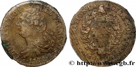 LOUIS XVI
Type : 2 sols dit "au faisceau", type FRANÇOIS 
Date : 1792 
Mint name / Town : Orléans 
Metal : bell metal 
Diameter : 35  mm
Orientation d...