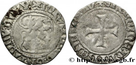 BRITTANY - DUCHY OF BRITTANY - JOHN V 
Type : Blanc à la targe 
Date : n.d. 
Mint name / Town : Vannes 
Metal : billon 
Diameter : 25  mm
Orientation ...