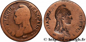 DIRECTOIRE
Type : Un décime Dupré, grand module, frappe incuse 
Date : n.d 
Quantity minted : 38517 
Metal : copper 
Diameter : 31,7  mm
Orientation d...