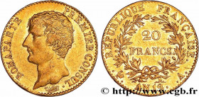 CONSULATE
Type : 20 francs or Bonaparte Premier Consul 
Date : An 12 (1803-1804) 
Mint name / Town : Paris 
Quantity minted : 988.244 
Metal : gold 
M...