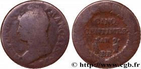CONSULATE
Type : Cinq centimes Dupré, grand module 
Date : An 9/5 (1800-1801) 
Mint name / Town : Strasbourg 
Quantity minted : 1614904 
Metal : coppe...