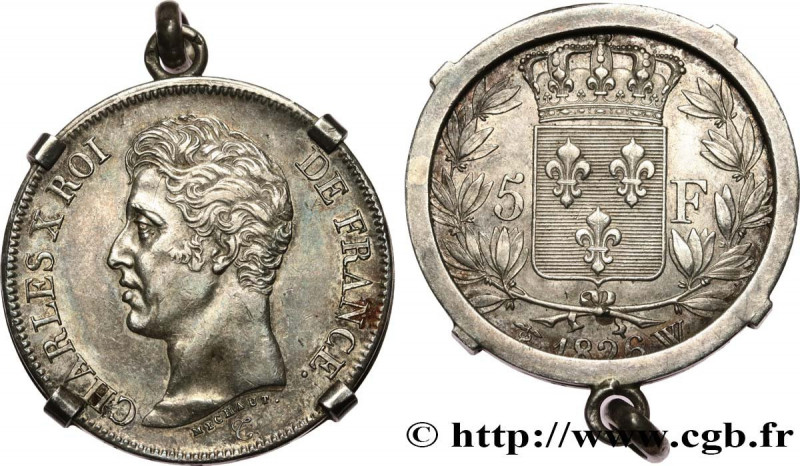 CHARLES X
Type : 5 francs Charles X, 1er type, monté en pendentif 
Date : 1826 
...