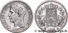 CHARLES X
Type : 2 francs Charles X 
Date : 1825 
Mint name / Town : Paris 
Quantity minted : 33765 
Metal : silver 
Millesimal fineness : 900  ‰
Diam...