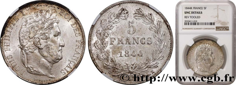 LOUIS-PHILIPPE I
Type : 5 francs IIIe type Domard 
Date : 1844 
Mint name / Town...