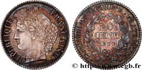 II REPUBLIC
Type : 20 centimes Cérès, IIe République 
Date : 1850 
Mint name / Town : Paris 
Quantity minted : 6173221 
Metal : silver 
Millesimal fin...